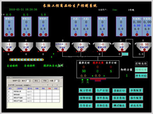 混凝土配料系統工作原理示意